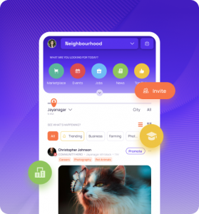 Hyperlocal community platform for collaboration and commerce
